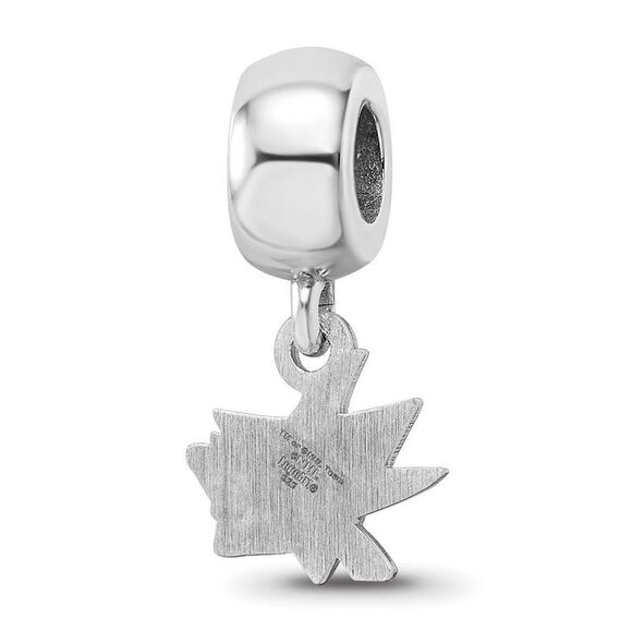 Sterling Silver Rhodium Plated NHL San Jose Sharks XS Dangle Bead - Picture 4 of 6